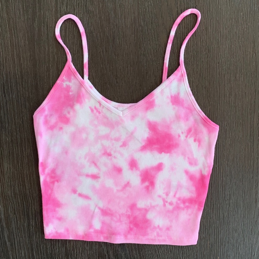 NEW pink tie dyed tank top!